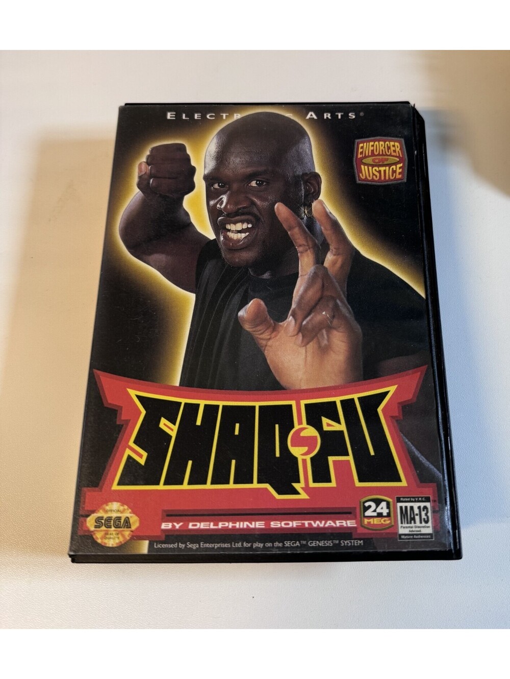 Shaq Fu Sega Genesis Video Game Cart + Box Tested